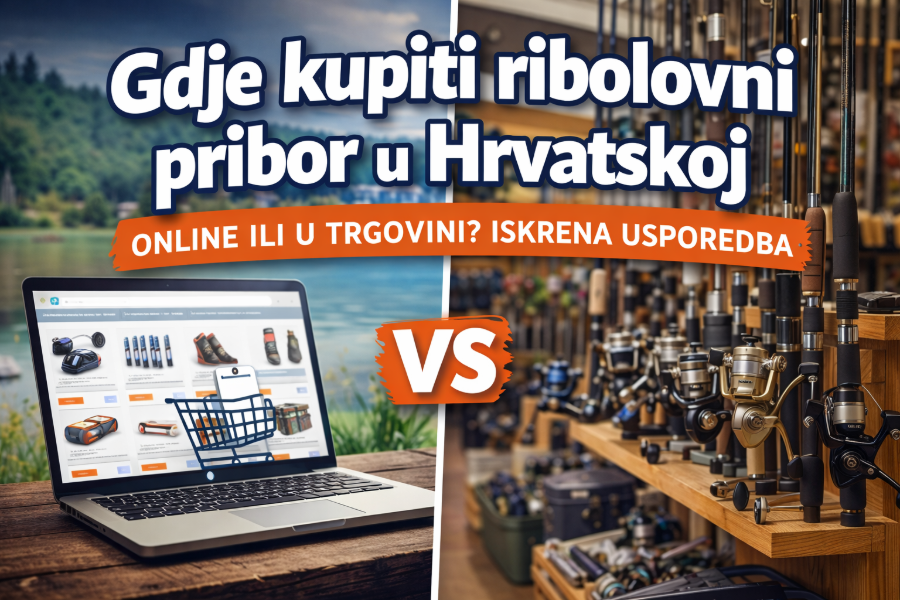 Gdje kupiti ribolovni pribor u Hrvatskoj – online ili u trgovini? Iskrena usporedba